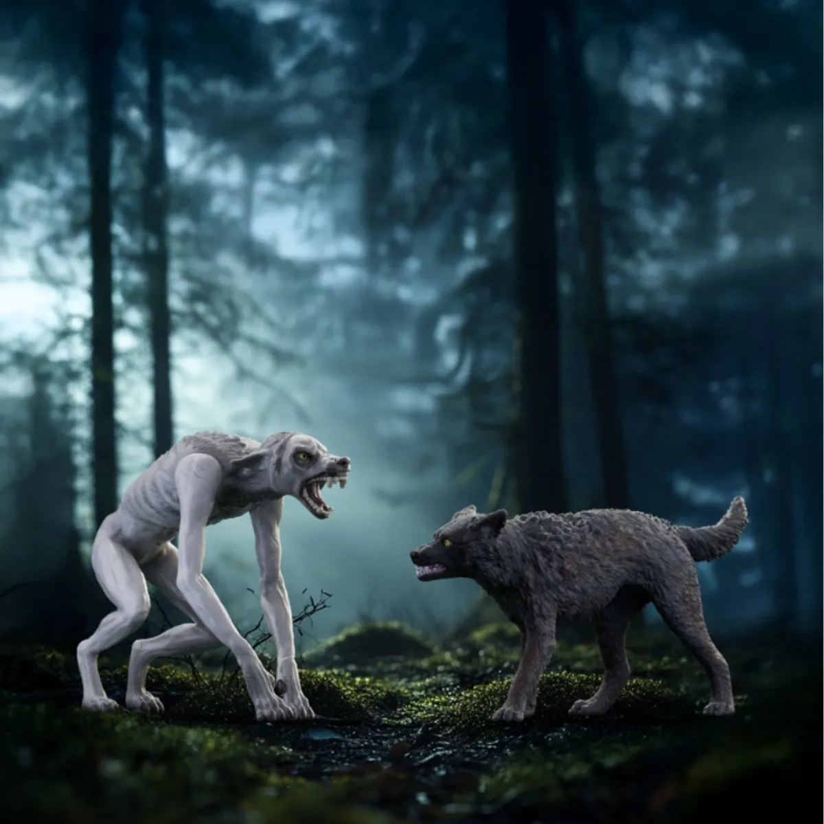 Schleich Weerwolf vs Faunaat 14906 - Zwart/Grijs