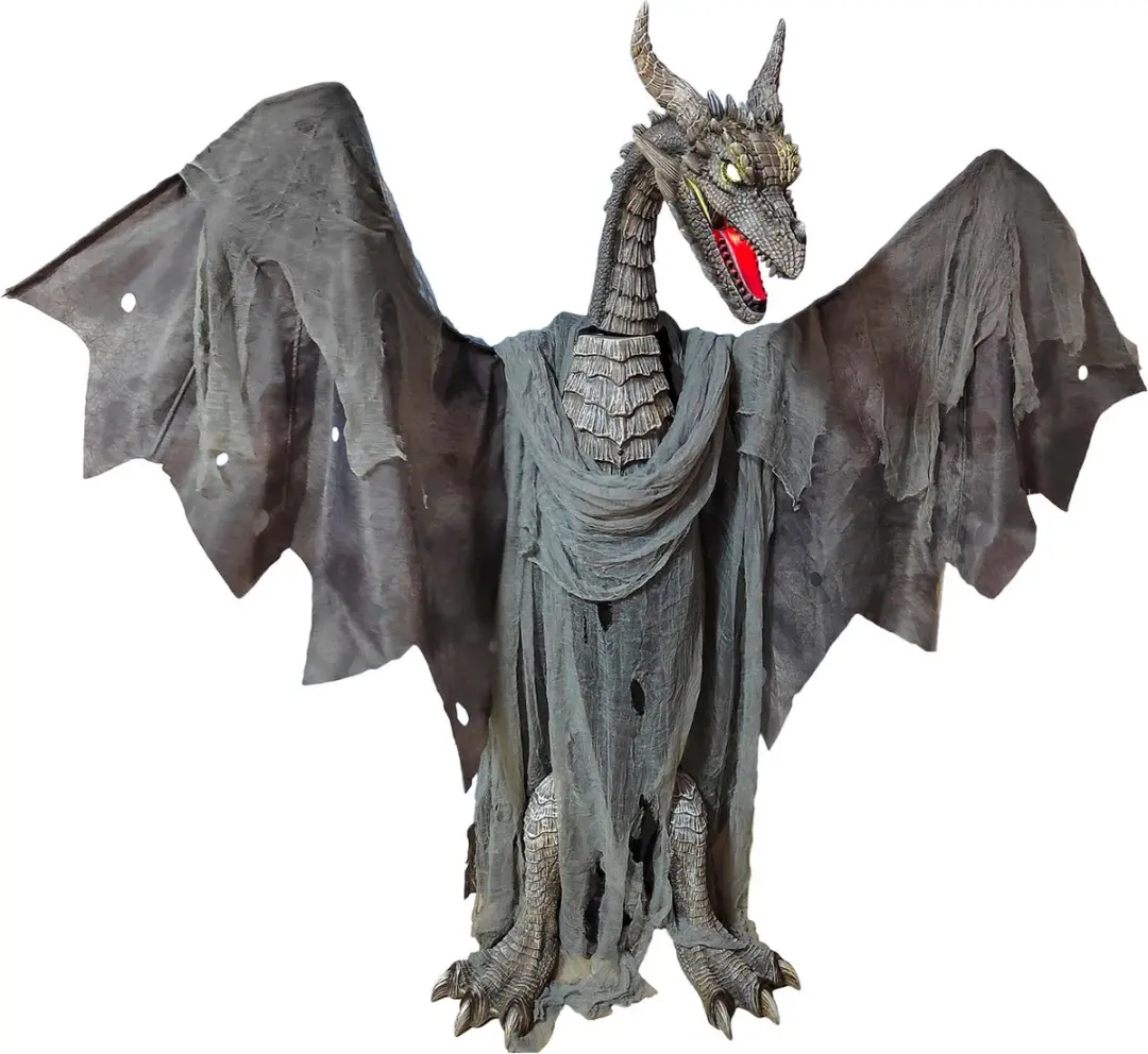 Bewegende draak met licht en geluid.