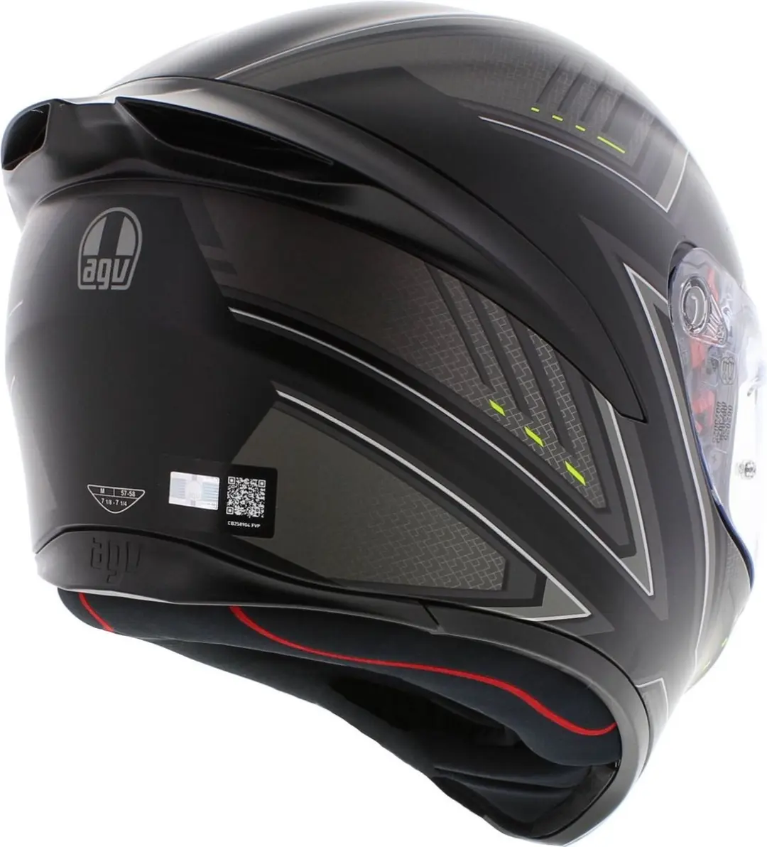 AGV K1 S Motorhelm - XXL - Sling Mat Zwart/Grijs