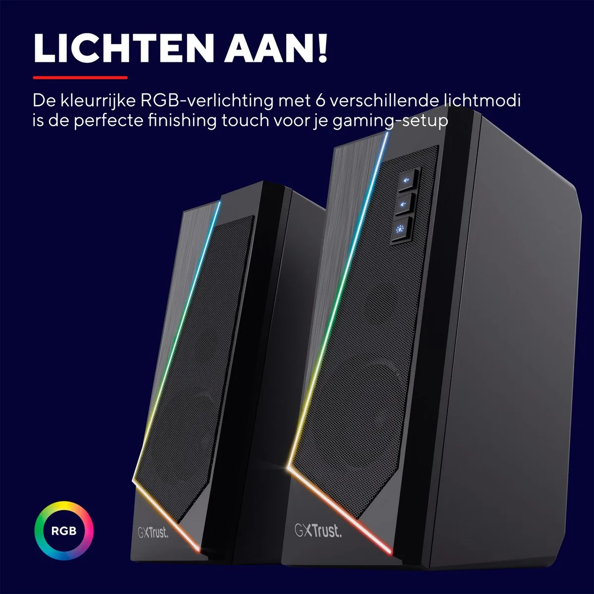 Trust GXT 609 Zoxa Speaker Set - 12W - RGB Verlichting - Zwart