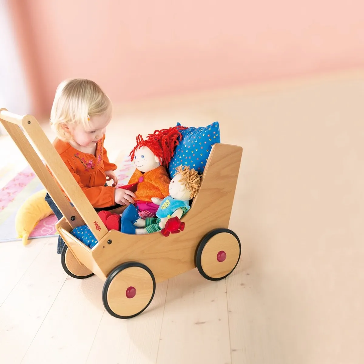 Haba Poppenwagen Hout 1001624001 - Naturel