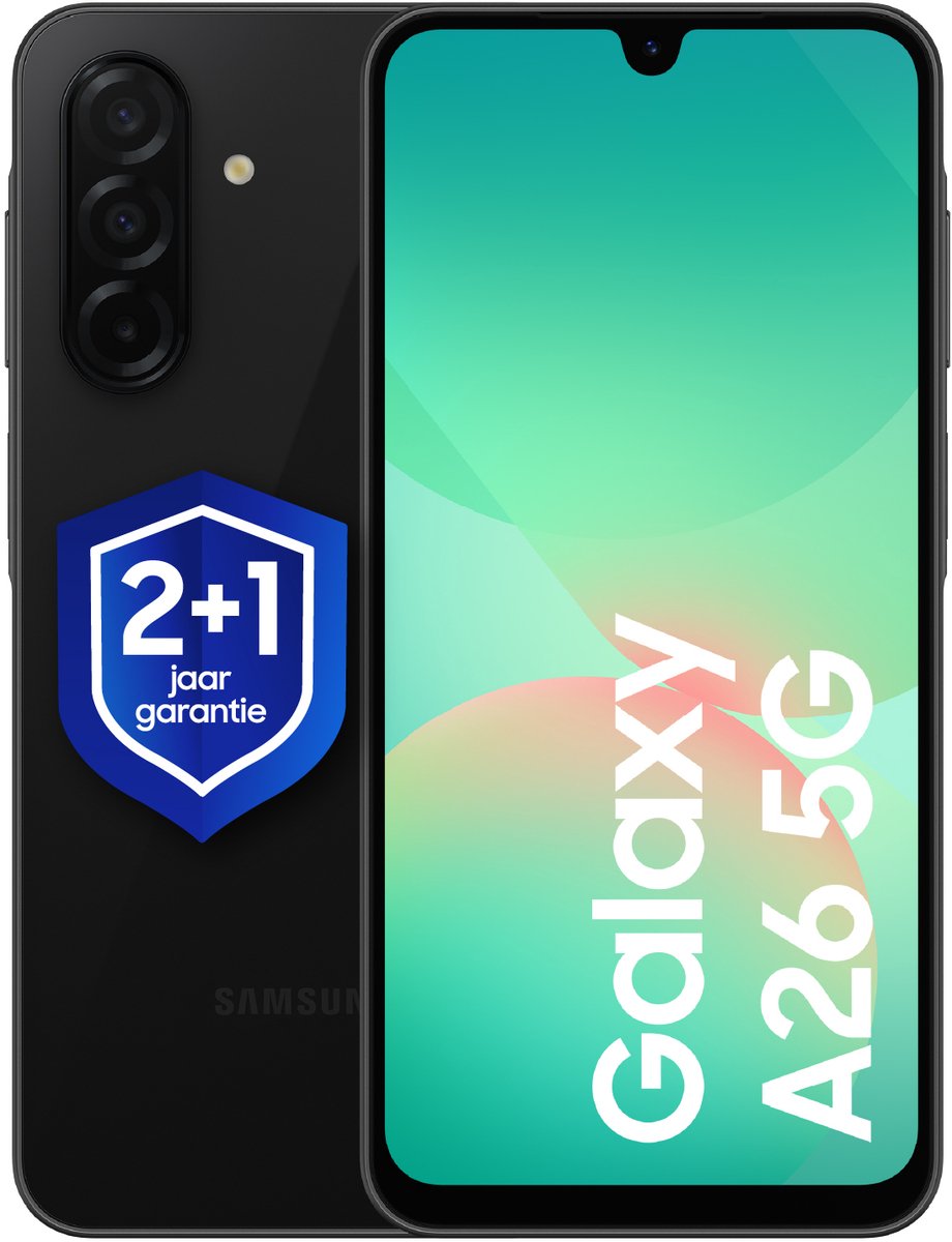 Samsung Galaxy A26 5G - 128GB - Black + 1 jaar extra garantie
