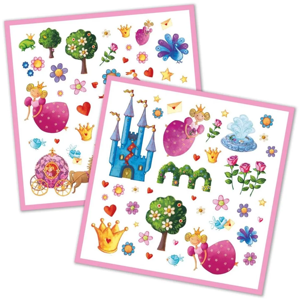 Djeco Stickers Princess Rose - 160 Stuks