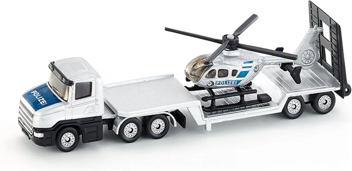 SIKU 1610 Dieplader met Helikopter
