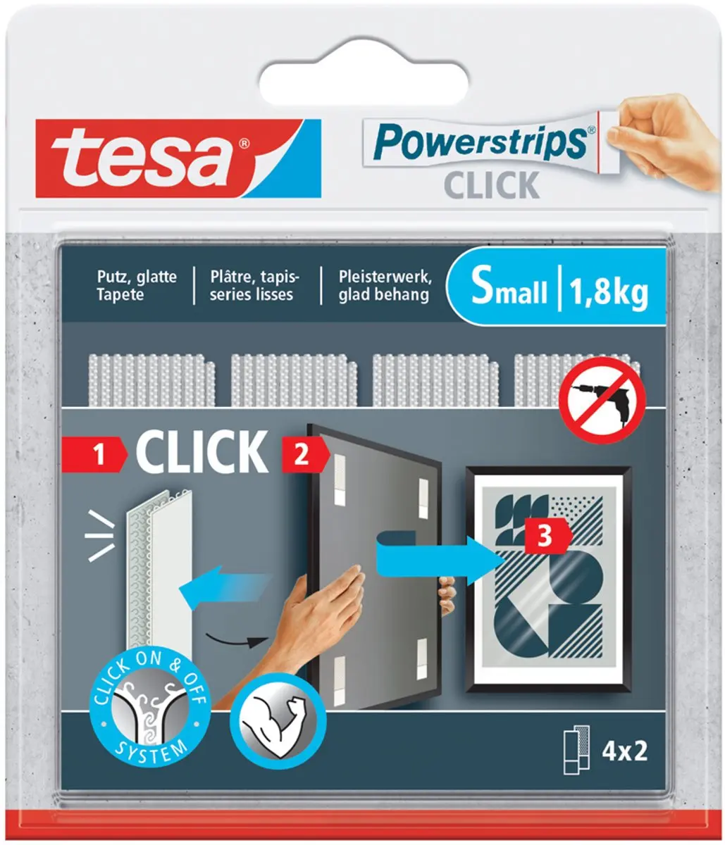 Tesa Powerstrips Click LARGE Klittenbandstrips