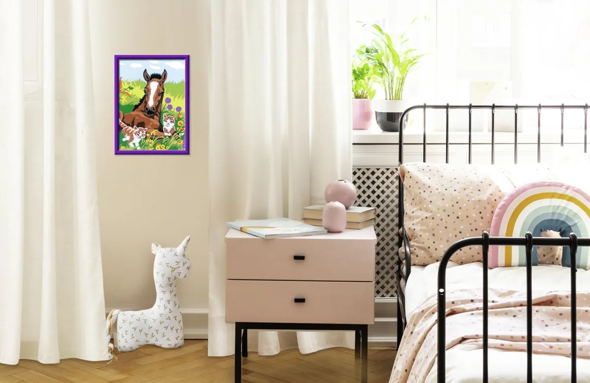 Ravensburger Schilderen op nummer Paard en kittens - Multicolor