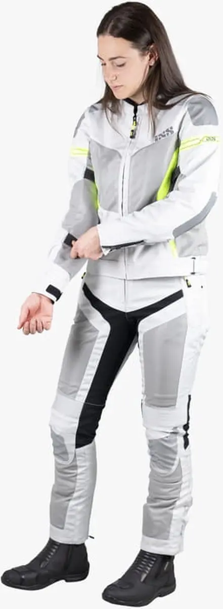 iXS Trigonis-Air Dames Motorjas - M - Grijs/Geel - afbeelding 3 van 6