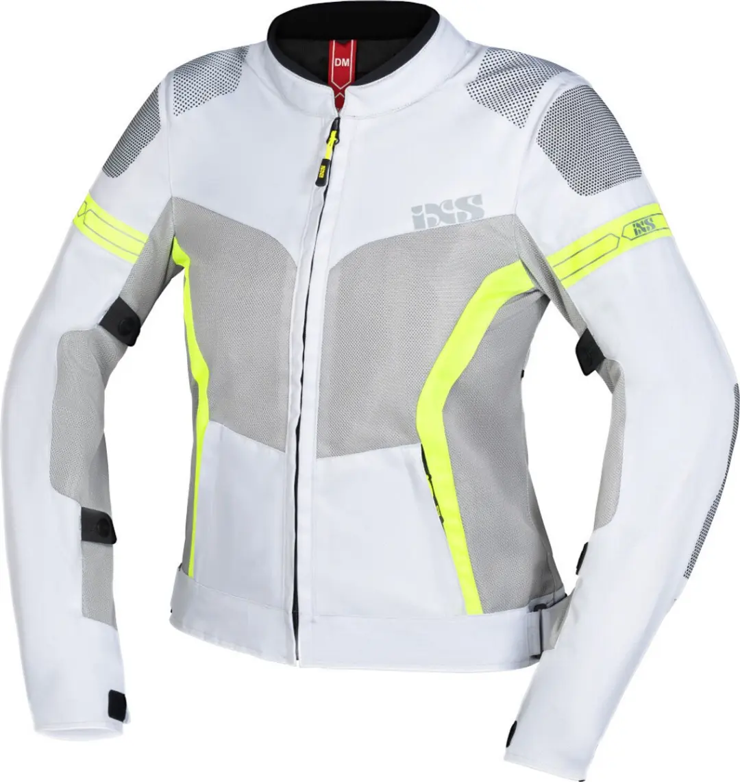 IXS Trigonis-Air Dames Grijs Geel Textiele Motorjas