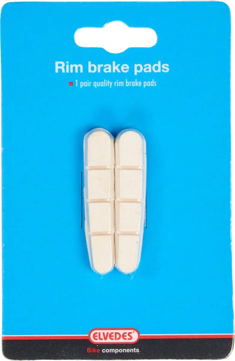 Elvedes Remblokrubbers V-brake 55x12,5mm - 2 Stuks - Beige - afbeelding 2 van 4