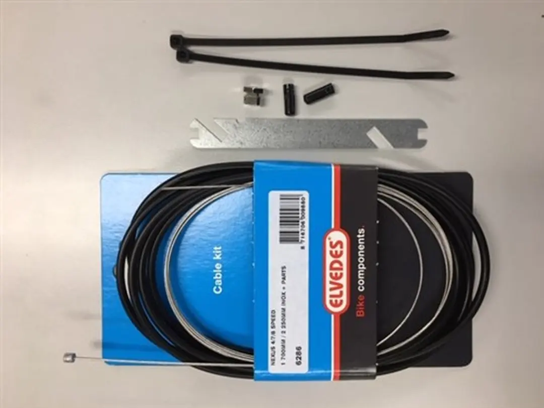 Elvedes Versnellingskabelset Nexus Shimano 4/7/8 - 1700/2250mm RVS - Zwart - afbeelding 4 van 6