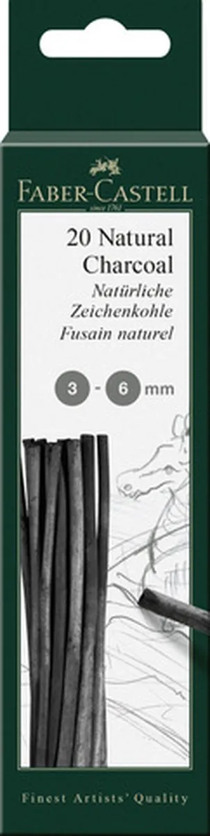 Faber-Castell Pitt Monochrome Houtskool 3-6mm