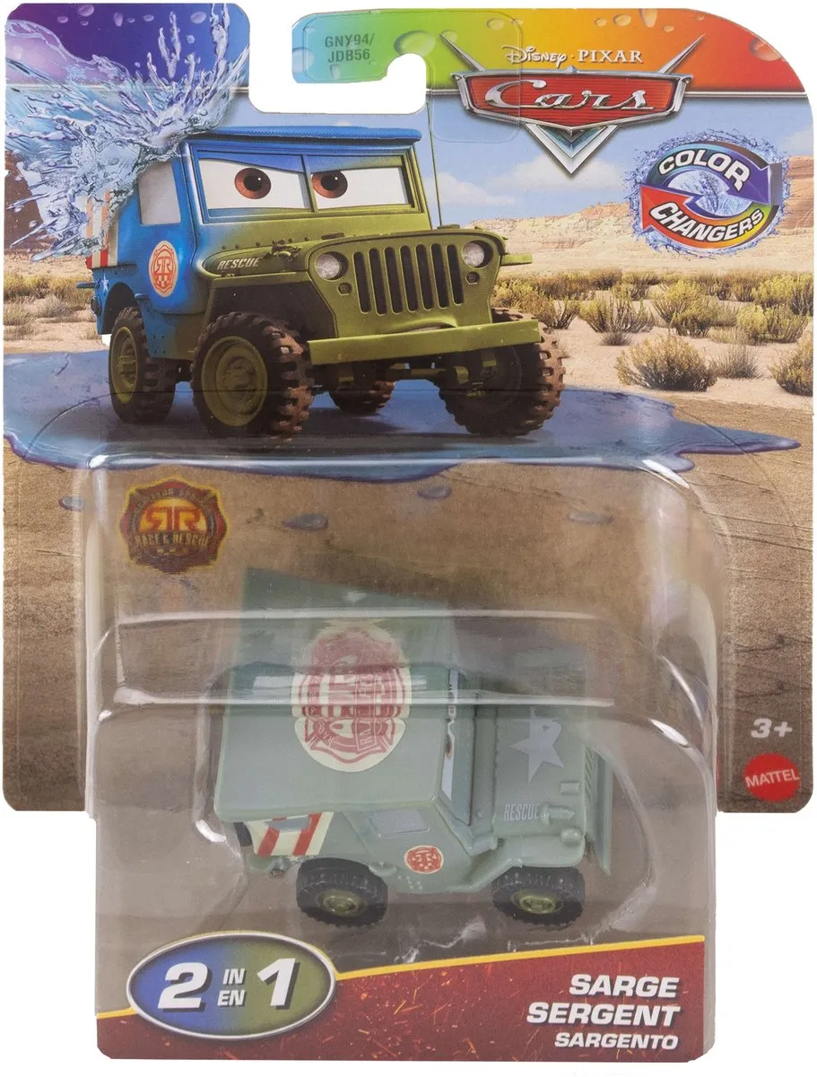 Mattel Disney Pixar Cars On The Road Color Changers Sarge