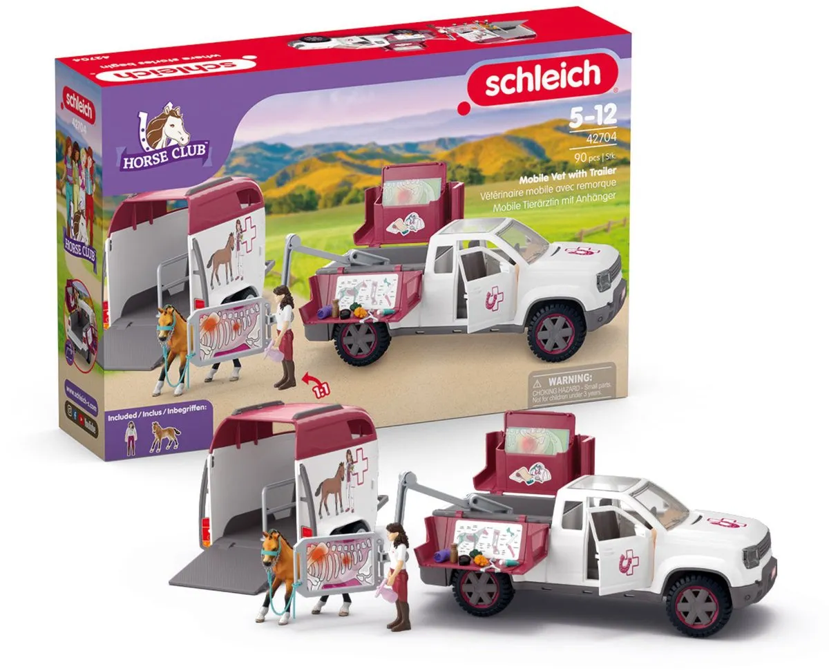 Schleich Horse Club Mobiele Dierenarts met Aanhanger 42704 - Multikleur