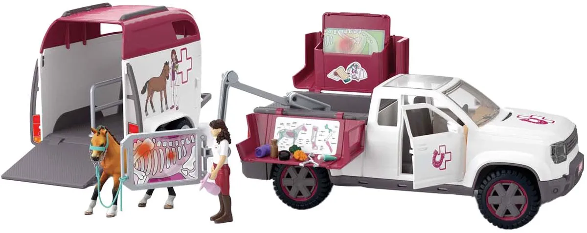 Schleich Horse Club Mobiele Dierenarts met Aanhanger 42704 - Multikleur