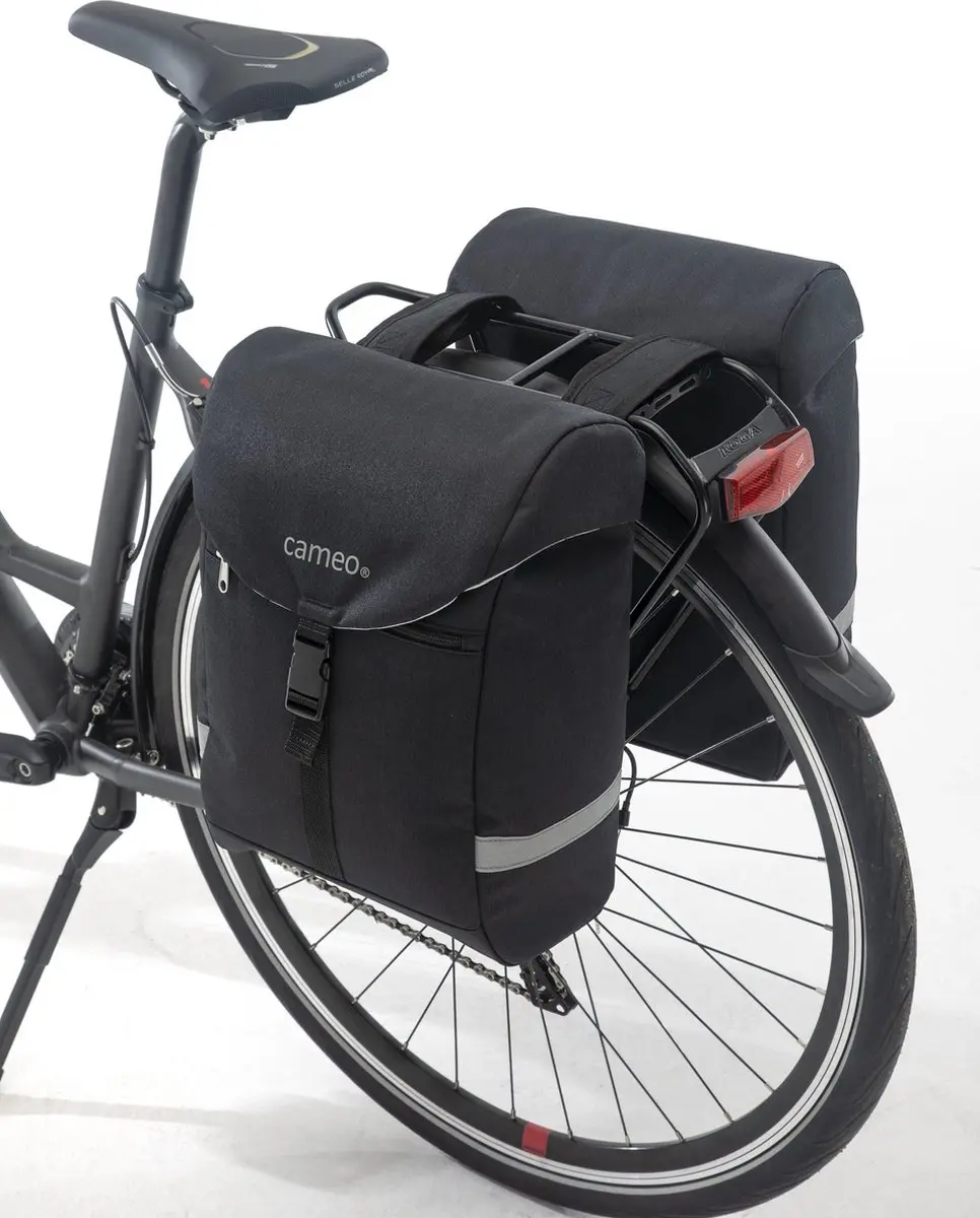 New Looxs Cameo Sports Fietstas Dubbel 28L - Zwart - afbeelding 6 van 6