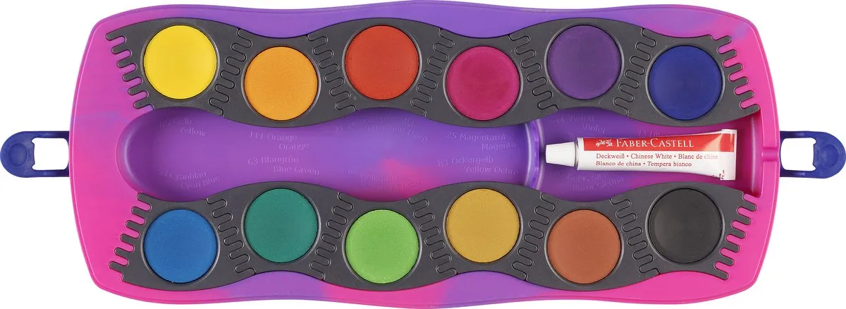 Faber-Castell Connector Unicorn Waterverfdoos 12 Kleuren