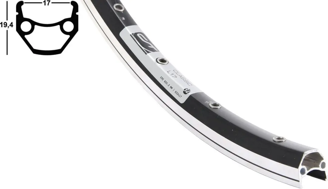 Contec Velg Holk.Classic 32 Gaats, Zwart