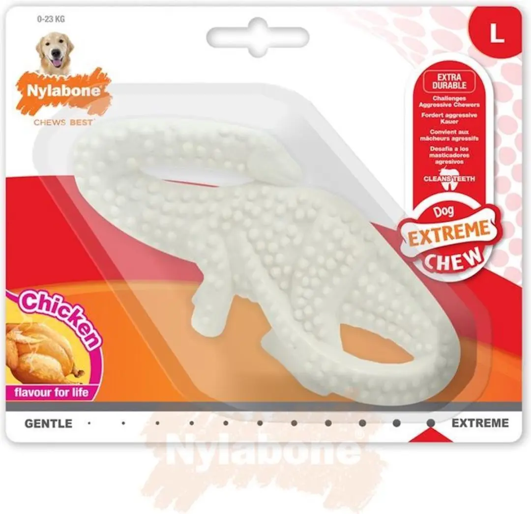 Nylabone Extreme kauwbot Dino met kipsmaak