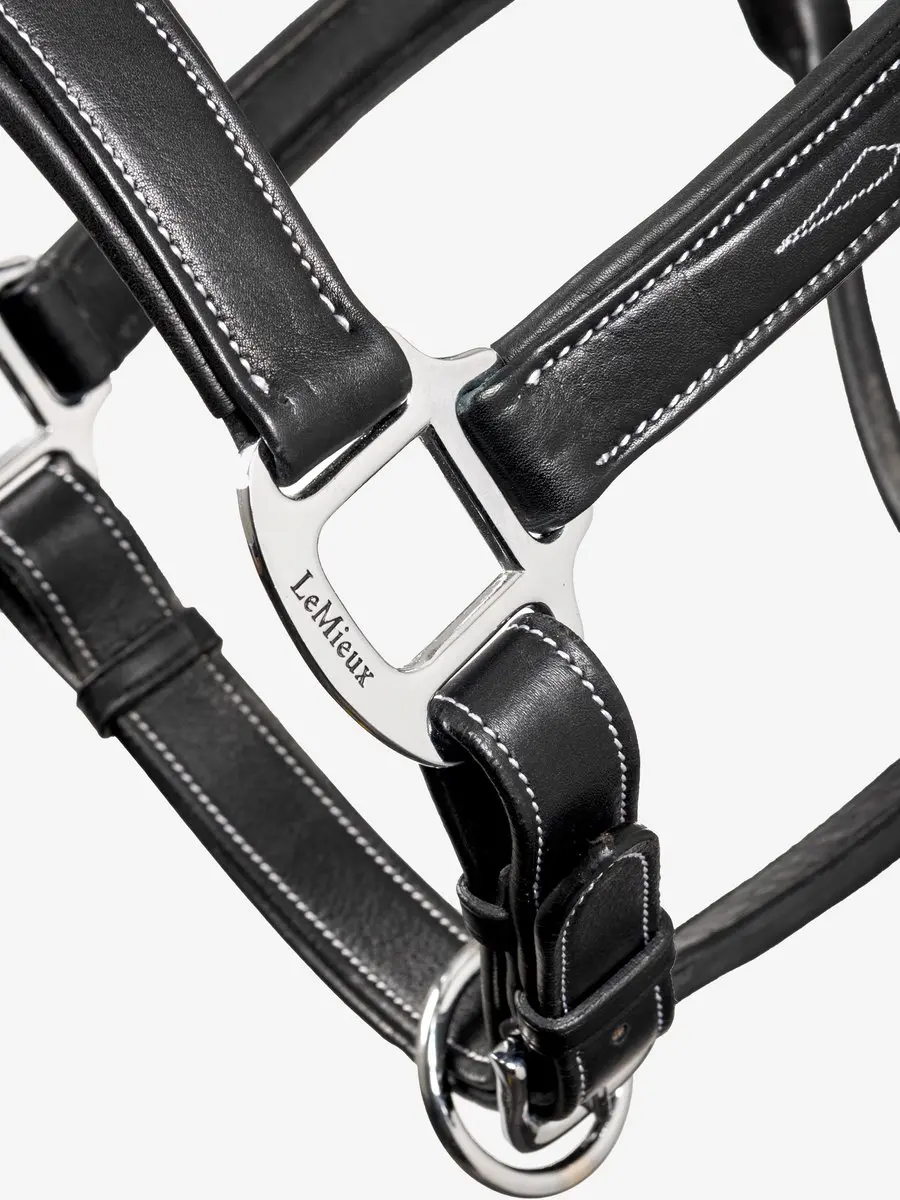 Lemieux Patent Leren Halster Full - Zwart