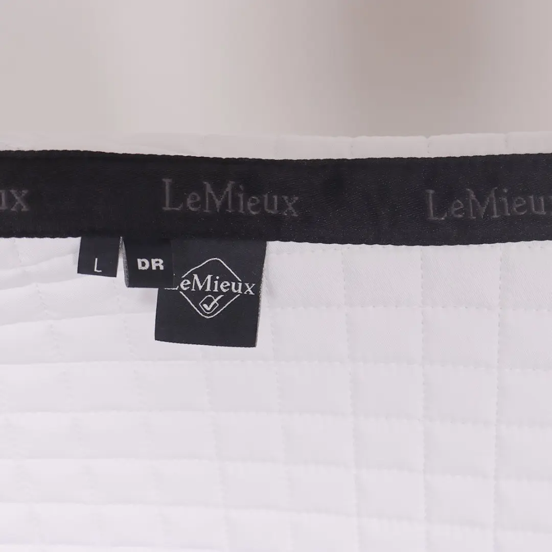 Lemieux Cotton Dressage Square Zadeldek - Full Wit - afbeelding 5 van 6