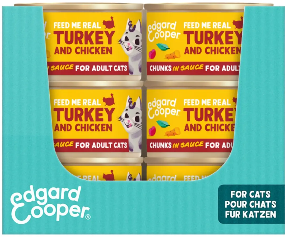 Edgard & Cooper Natvoer Kat Gesteriliseerd 18x85g Kalkoen & Kip - afbeelding 6 van 6