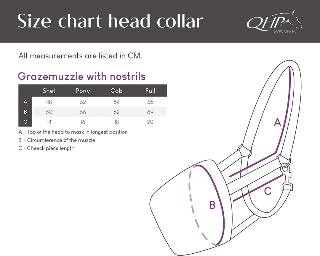 QHP Graasmasker Pony - Zwart