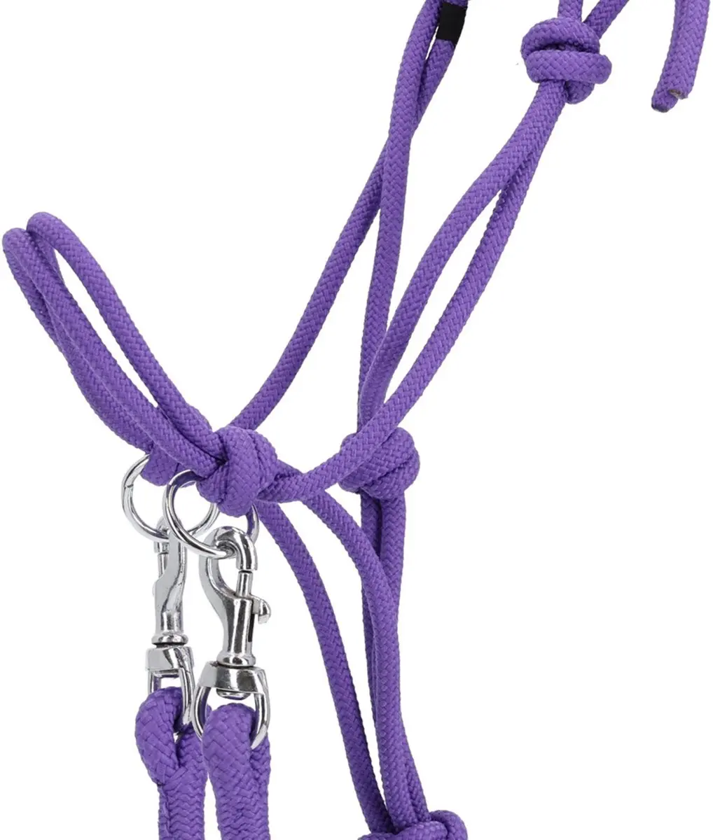 QHP Touwhalster Color Met Teugel - Paars