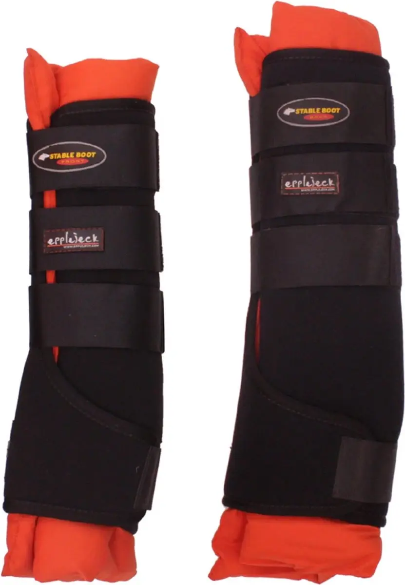 Epplejeck Transport & Stal Boots - Set van 4 - Zwart-oranje