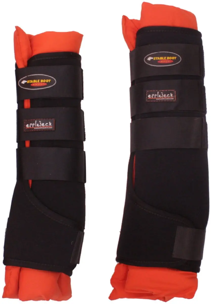 Epplejeck Transport & Stal Boots - Set van 4 - Zwart-oranje