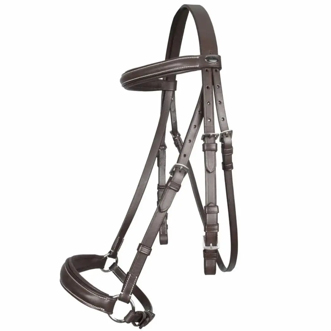 Pagony Basic Laag Hoofdstel Shetl - Donkerbruin Leer