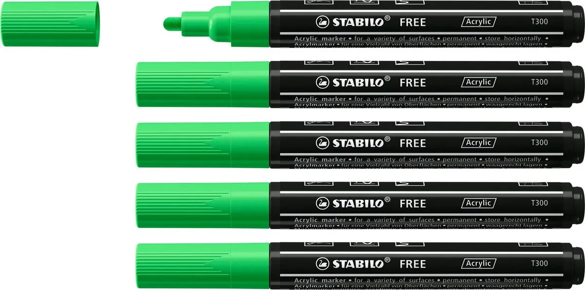 STABILO Free Acryl Marker T300 Ronde Punt 2-3mm