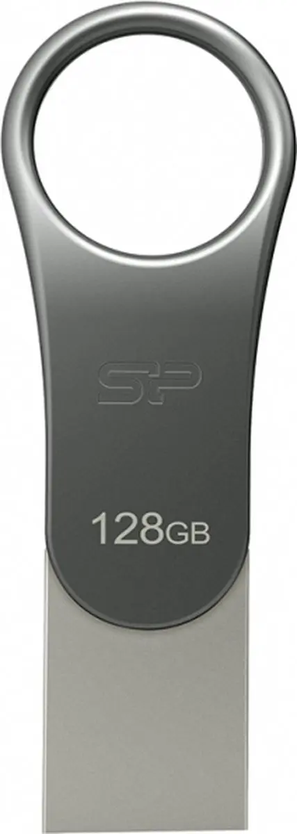 Silicon Power C80 USB-Stick 128GB - Grijs - afbeelding 3 van 5