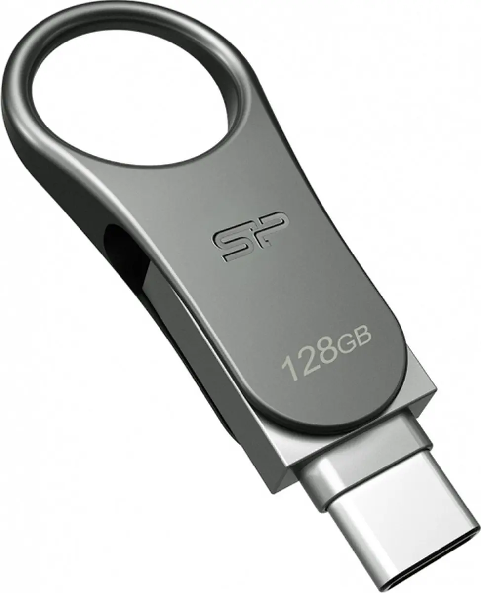 Silicon Power C80 USB-Stick 128GB - Grijs - afbeelding 2 van 5