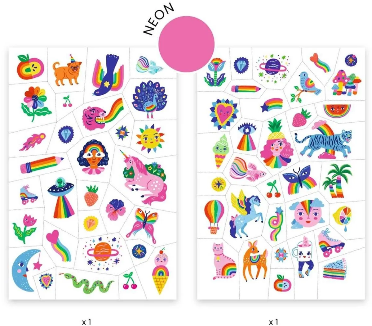 Djeco Rainbow Tijdelijke Tatoeages - Meerkleurig