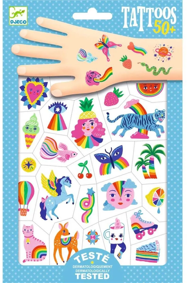 Djeco Rainbow Tijdelijke Tatoeages
