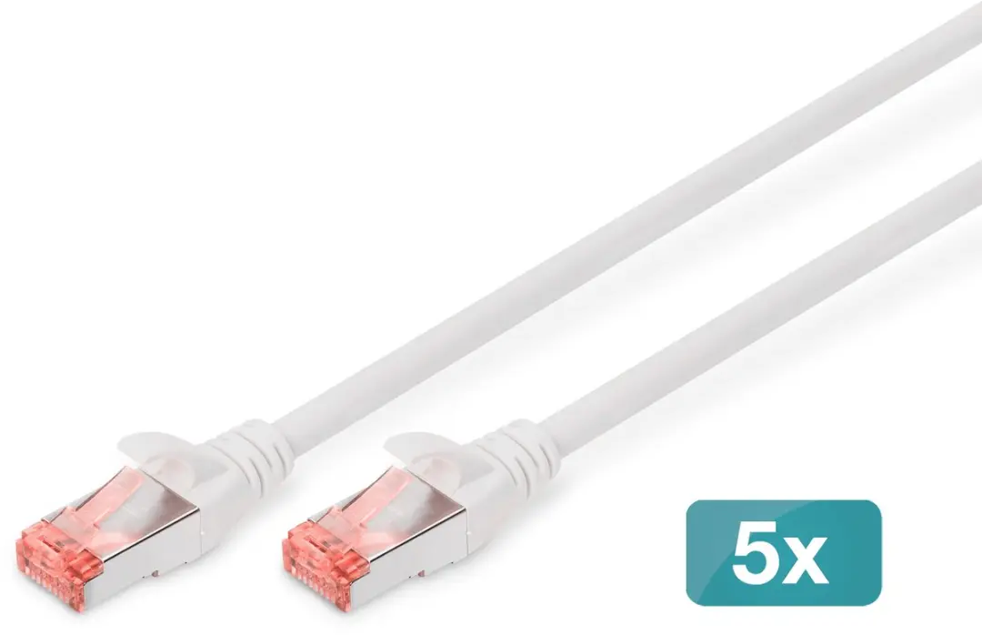 CAT6 sFTP kabel 10 meter Wit