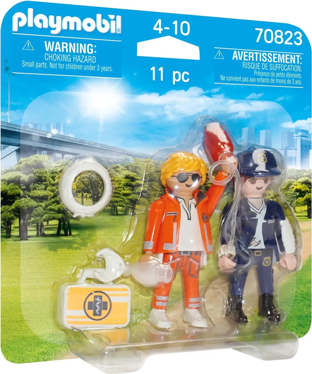 Playmobil DuoPack Spoedarts & Politieagente 70823