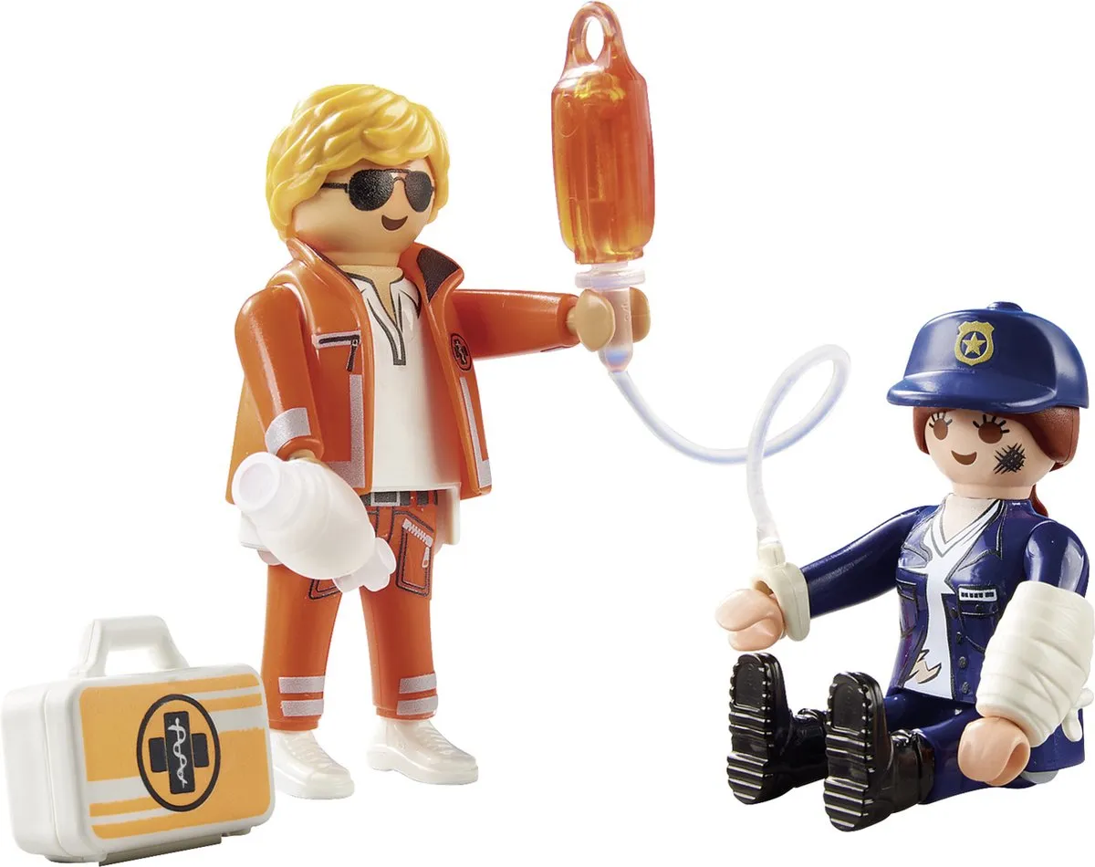Playmobil DuoPack Spoedarts & Politieagente 70823 - Multicolor