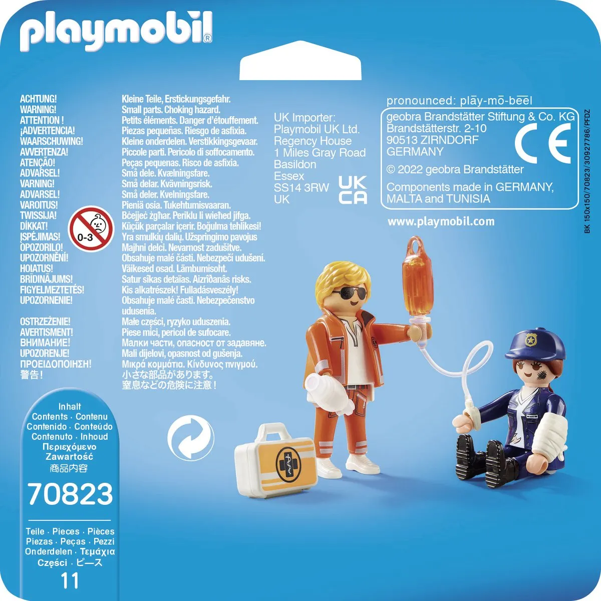Playmobil DuoPack Spoedarts & Politieagente 70823 - Multicolor