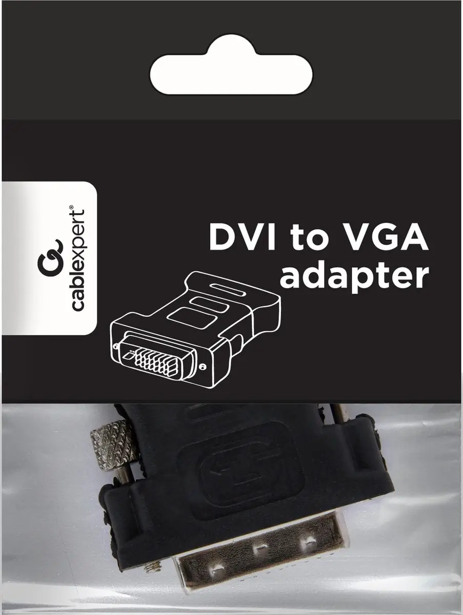 Gembird DVI-VGA Adapter - Zwart