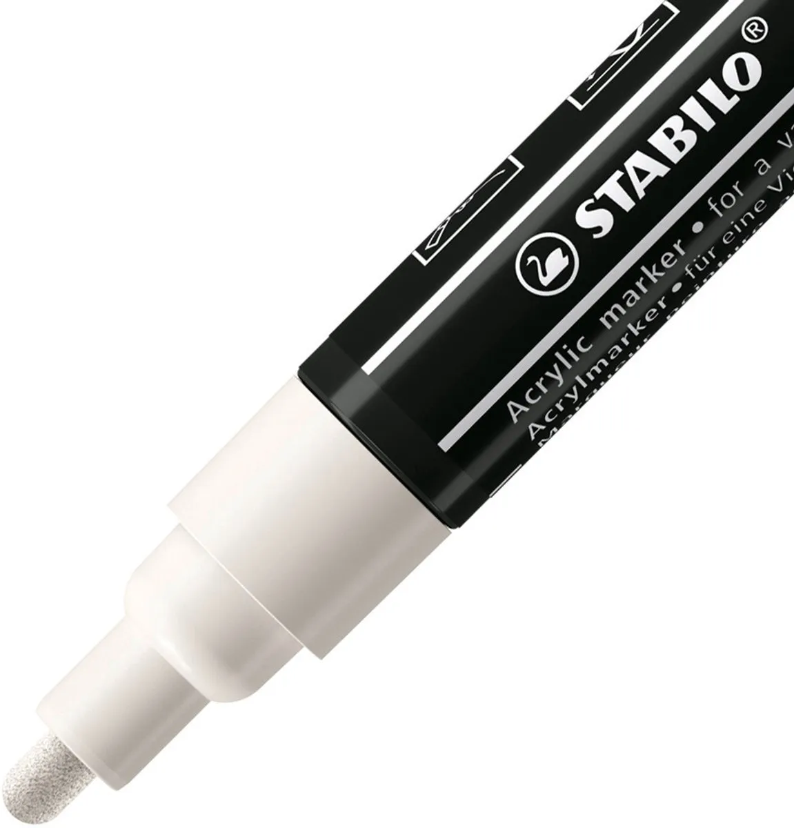 STABILO Free Acryl Marker T300 - Ronde Punt 2-3mm - Wit