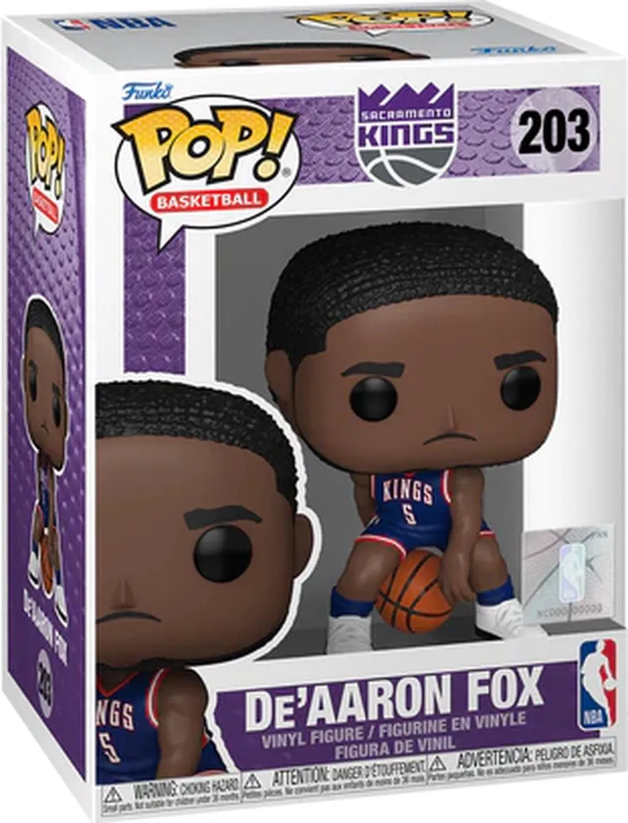 Funko Pop Basketball NBA Sacramento Kings De'Aaron Fox City Edition #203