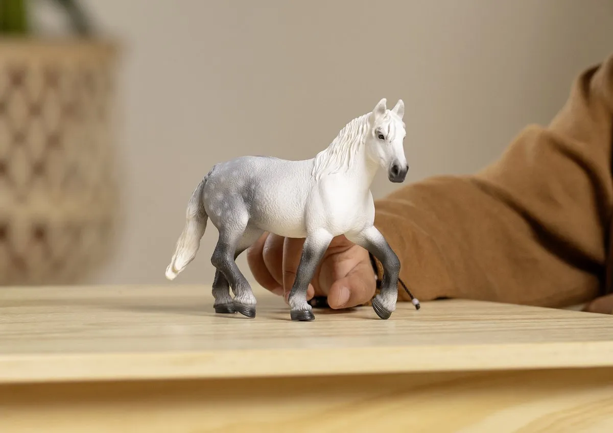 Schleich FARM WORLD Percheron Merrie 13971 - Wit/Grijs
