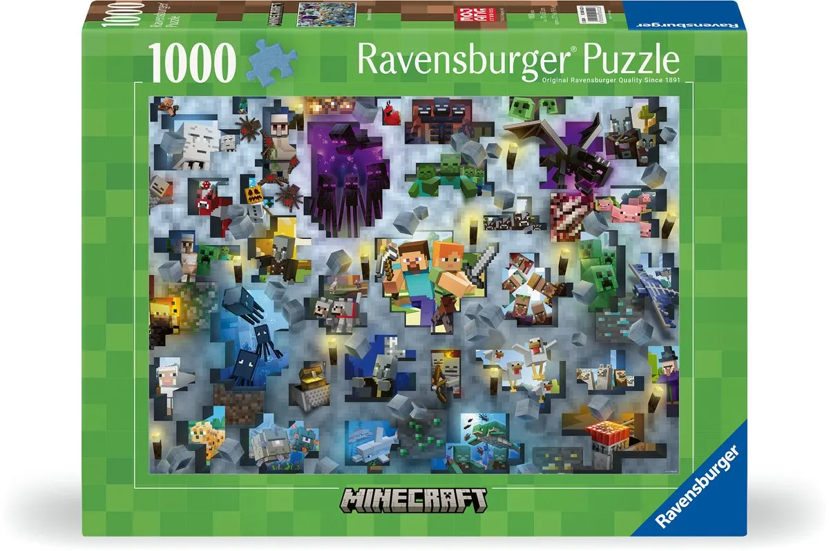 Ravensburger Minecraft Puzzel 1000 Stuks - Multicolor