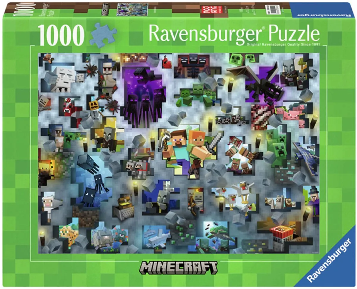 Ravensburger Minecraft Puzzel 1000 Stuks - Multicolor