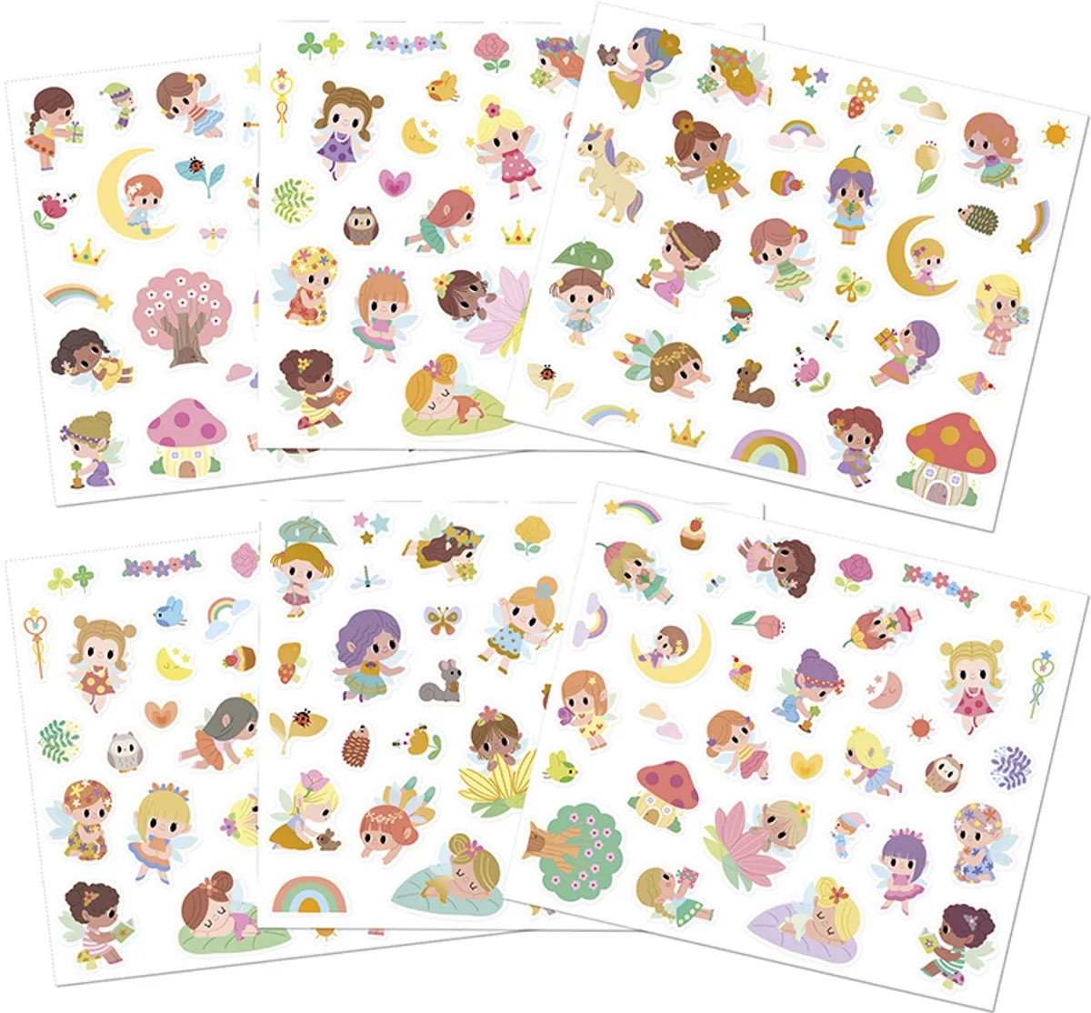 Janod Stickerset Feeënstickers 200 Stuks - Multicolor