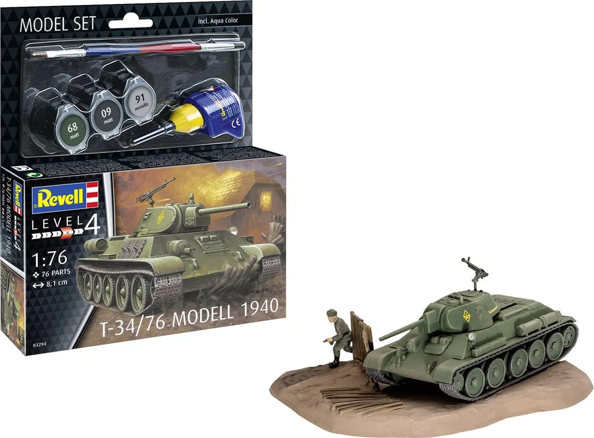 Revell 63294 T-34/76 Modell 1940 Tank Modelbouwpakket 1:72