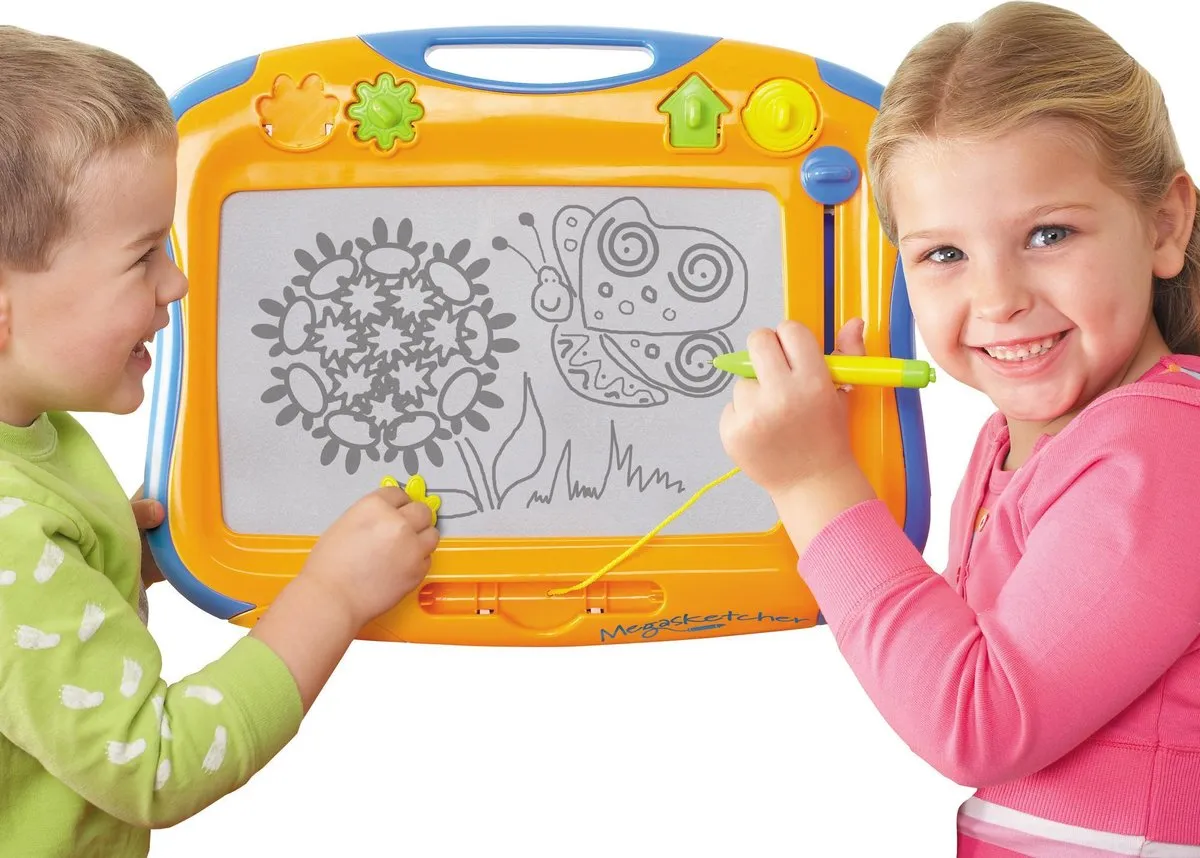 Tomy Megasketcher Classique Tekenbord - Oranje/Blauw