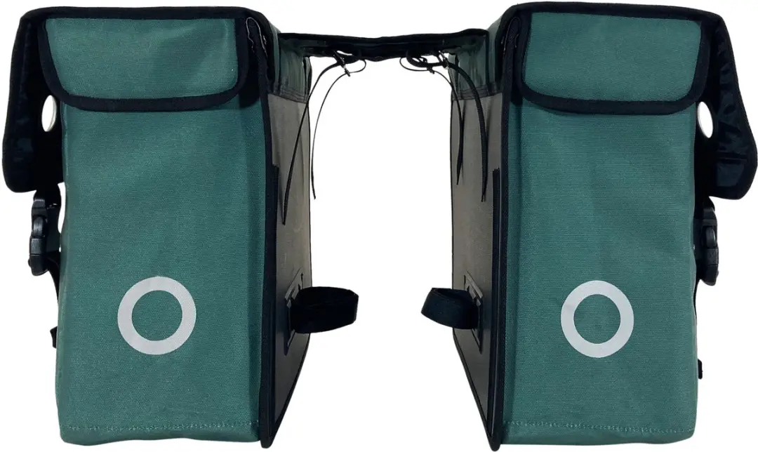 Willex Dubbele Fietstas 30L - Canvas - Bruin - afbeelding 6 van 6