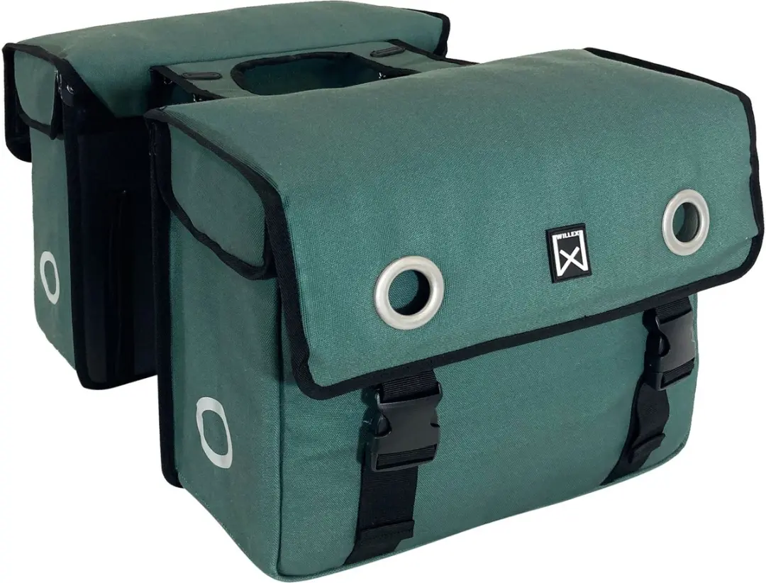 Willex Dubbele Fietstas 30L - Canvas - Bruin - afbeelding 5 van 6